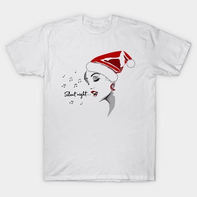 Silent night woman T-Shirt by All About Nerds